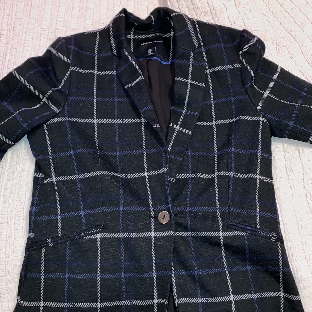 Trendy Plaid Fitted Blazer